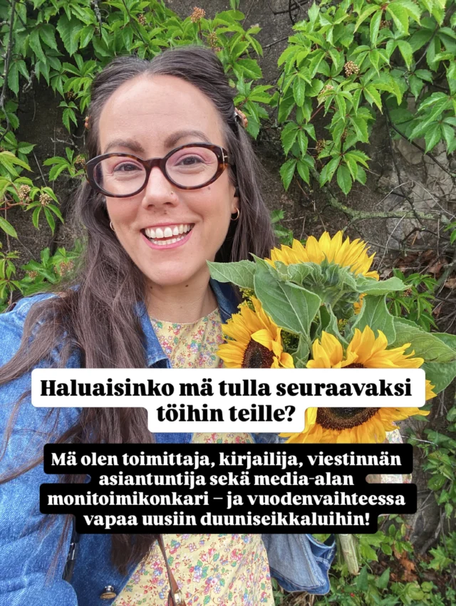 Nyt kun mä olen kertonut musta, kerro sä teidän työpaikasta ja katsotaan, oltaisko niin hyvä mäts, että olisi syytä sopia tärskyt ja tutustua paremmin 💗

Voit slaidata deeämmään täällä Instassa tai nakata kirjeen hanne.valtari@gmail.com 💌